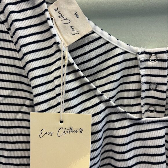 EASY CLOTHES NAVY&WHITE BODYSUIT - Picture 3 of 3